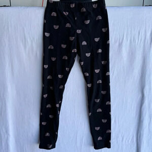BCBG Girls Black Leggings with Rainbow Print - Size S (7/8)